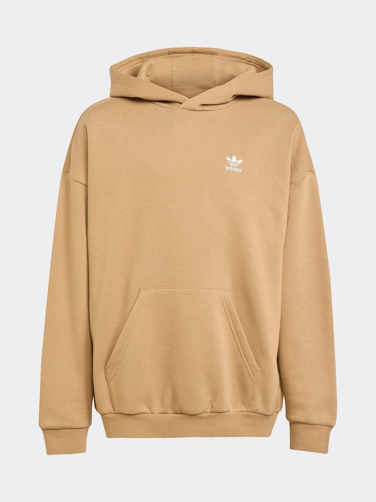 adidas Originals Brown Loose Fleece Kids Hoodie - Image 13 of 13