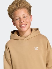 adidas Originals Brown Loose Fleece Kids Hoodie - Image 3 of 13