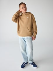 adidas Originals Brown Loose Fleece Kids Hoodie - Image 5 of 13