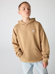 adidas Originals Brown Loose Fleece Kids Hoodie - Image 7 of 13