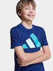 adidas Blue Essentials T-Shirt Kids - Image 4 of 5