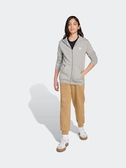 adidas Originals Grey Full-Zip Hoodie Kids - Image 3 of 6