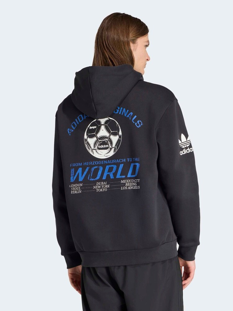 adidas Originals Black Graphic Hoodie - Image 2 of 6