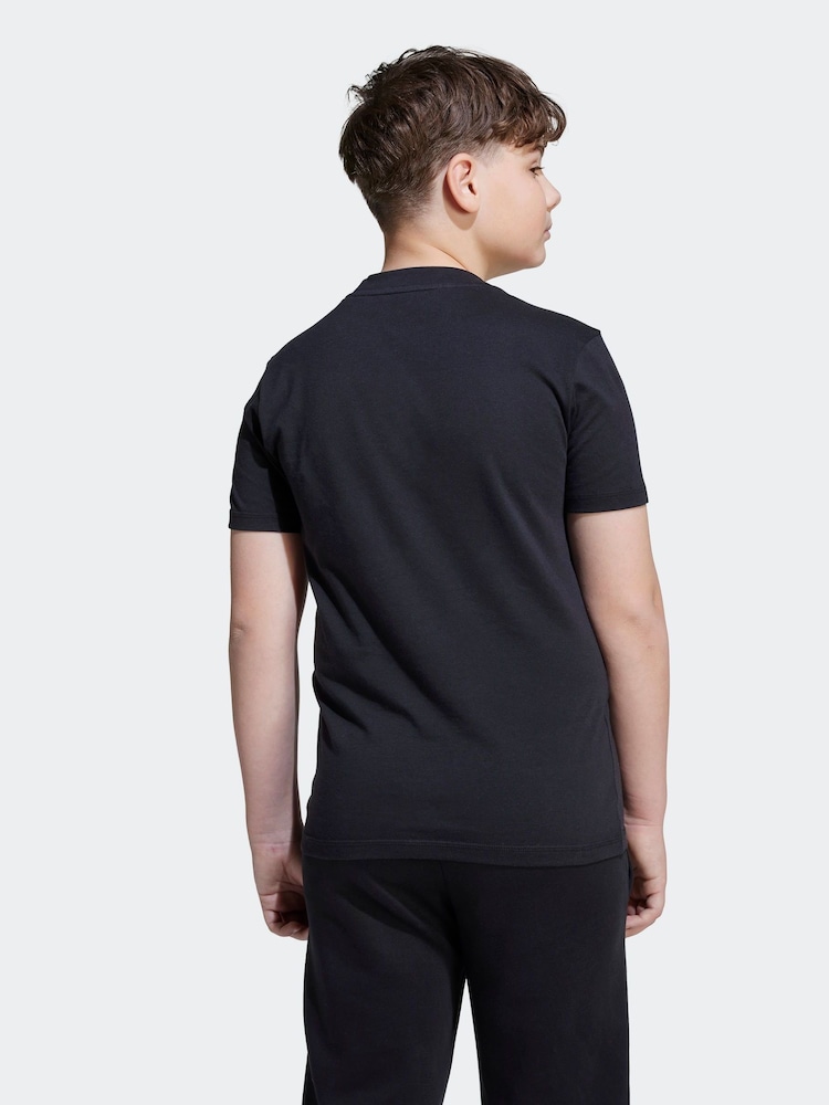adidas Black/Red Essentials Kids T-Shirt - Image 2 of 5 adidas Black/Red Essentials Kids T-Shirt - Image 2 of 5