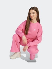 adidas Originals Pink Boyfriend Crew Kids Sweatshirt - Image 5 of 6