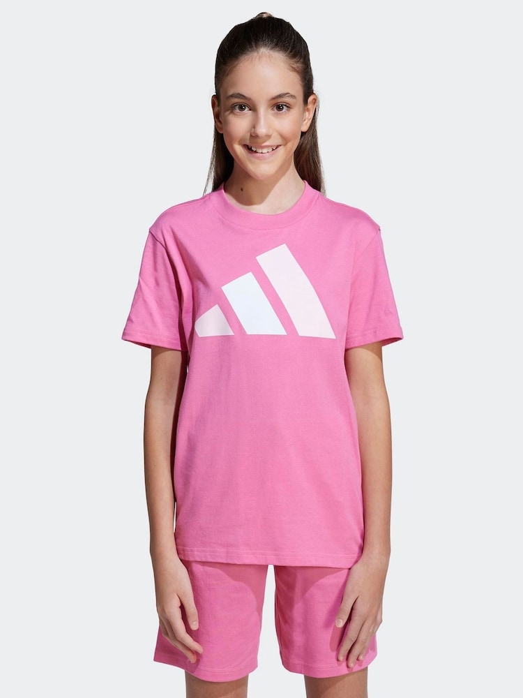 adidas Pink Essentials T-Shirt Kids - Image 1 of 6