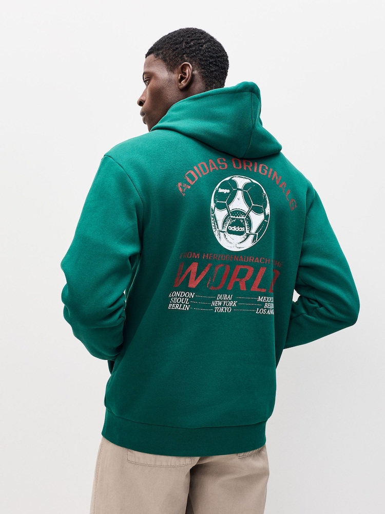adidas Originals Green Graphic Hoodie - Image 1 of 7