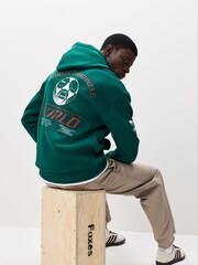 adidas Originals Green Graphic Hoodie - Image 4 of 7