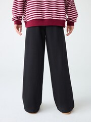 adidas Originals Black Wide Leg Kids Joggers - Image 3 of 6