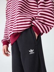 adidas Originals Black Wide Leg Kids Joggers - Image 4 of 6
