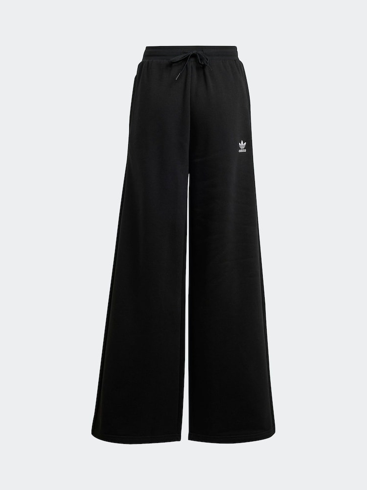 adidas Originals Black Wide Leg Kids Joggers - Image 6 of 6