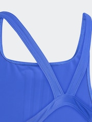 adidas Blue 3-Stripes Kids Swimsuit - Image 5 of 5