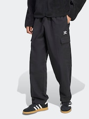 adidas Originals Black Trefoil Essentials Woven Joggers - Image 1 of 6