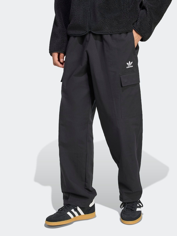 adidas Originals Black Trefoil Essentials Woven Joggers - Image 1 of 6