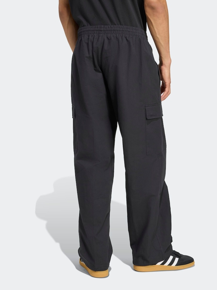 adidas Originals Black Trefoil Essentials Woven Joggers - Image 2 of 6