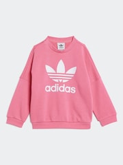 adidas Originals Pink Loose Sweatshirt and Flared Leggings Set - Image 2 of 7