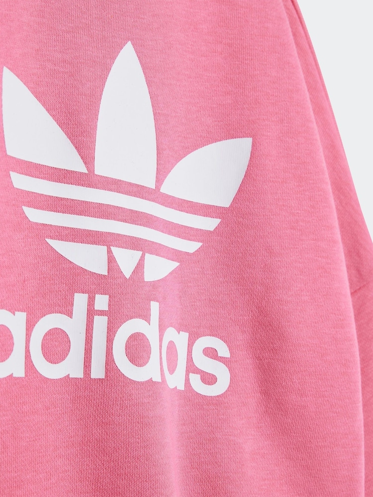 adidas Originals Pink Loose Sweatshirt and Flared Leggings Set - Image 7 of 7
