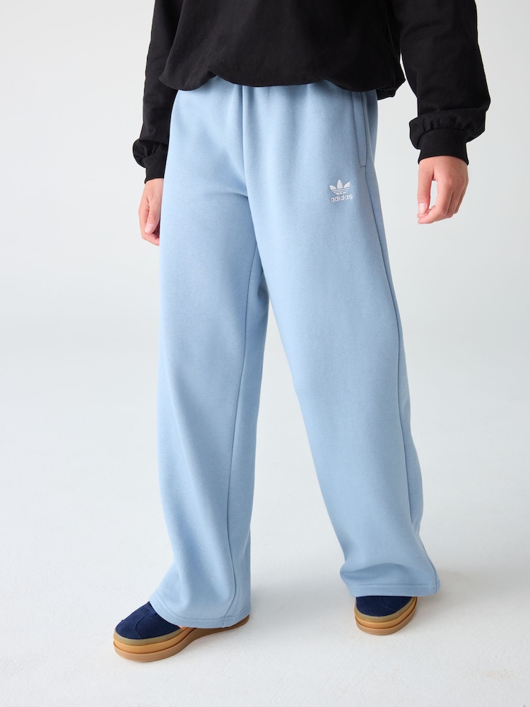 adidas Originals Blue Wide Leg Kids Joggers - Image 1 of 6