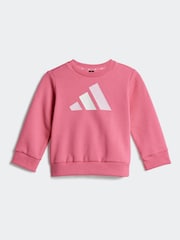 adidas Pink Essentials Sweatshirt and Joggers Infant Kids - Image 2 of 7
