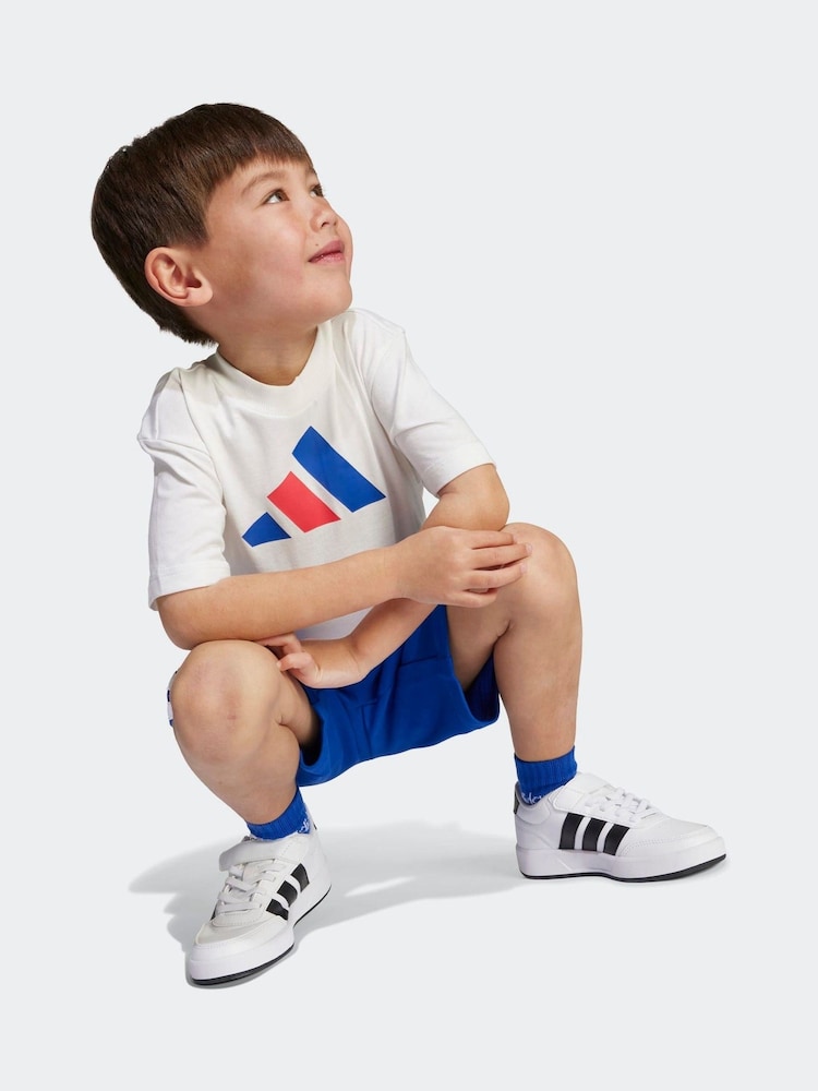 adidas White Essentials Little Kids T-Shirt - Image 5 of 5