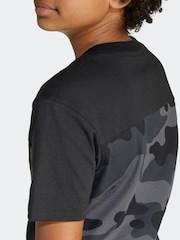 adidas Black Essentials Camo Cotton T-Shirt Kids - Image 5 of 5