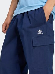 adidas Originals Blue Trefoil Essentials Woven Joggers - Image 4 of 6