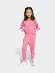 adidas Originals Pink Little Kids Adicolor SST Tracksuit - Image 1 of 8