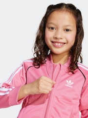 adidas Originals Pink Little Kids Adicolor SST Tracksuit - Image 5 of 8