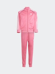 adidas Originals Pink Little Kids Adicolor SST Tracksuit - Image 6 of 8