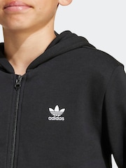 adidas Originals Black Full-Zip Hoodie Kids - Image 5 of 6