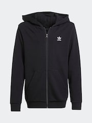 adidas Originals Black Full-Zip Hoodie Kids - Image 6 of 6