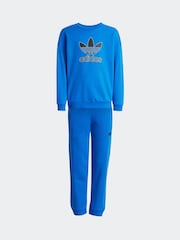 adidas Originals Blue Little Kids Sweatshirt and Joggers Set - Image 1 of 3