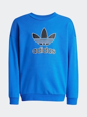 adidas Originals Blue Little Kids Sweatshirt and Joggers Set - Image 2 of 3