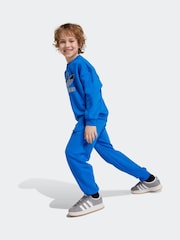 adidas Originals Blue Little Kids Sweatshirt and Joggers Set - Image 5 of 8