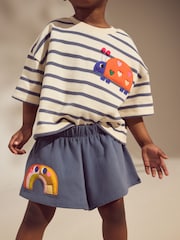 Navy Stripe Ladybird Top & Shorts Set (3mths-7yrs) - Image 2 of 9
