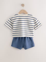 Navy Stripe Ladybird Top & Shorts Set (3mths-7yrs) - Image 7 of 9