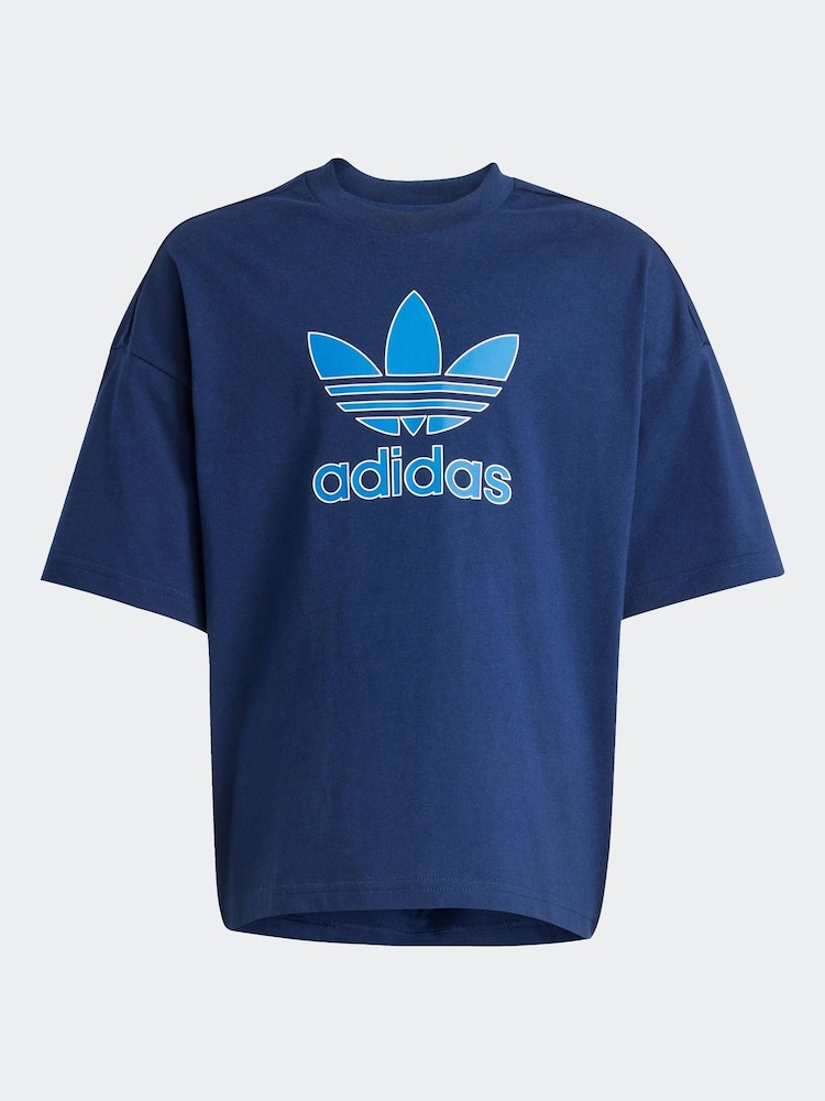 adidas Originals Blue Trefoil T-Shirt Little Kids - Image 6 of 6
