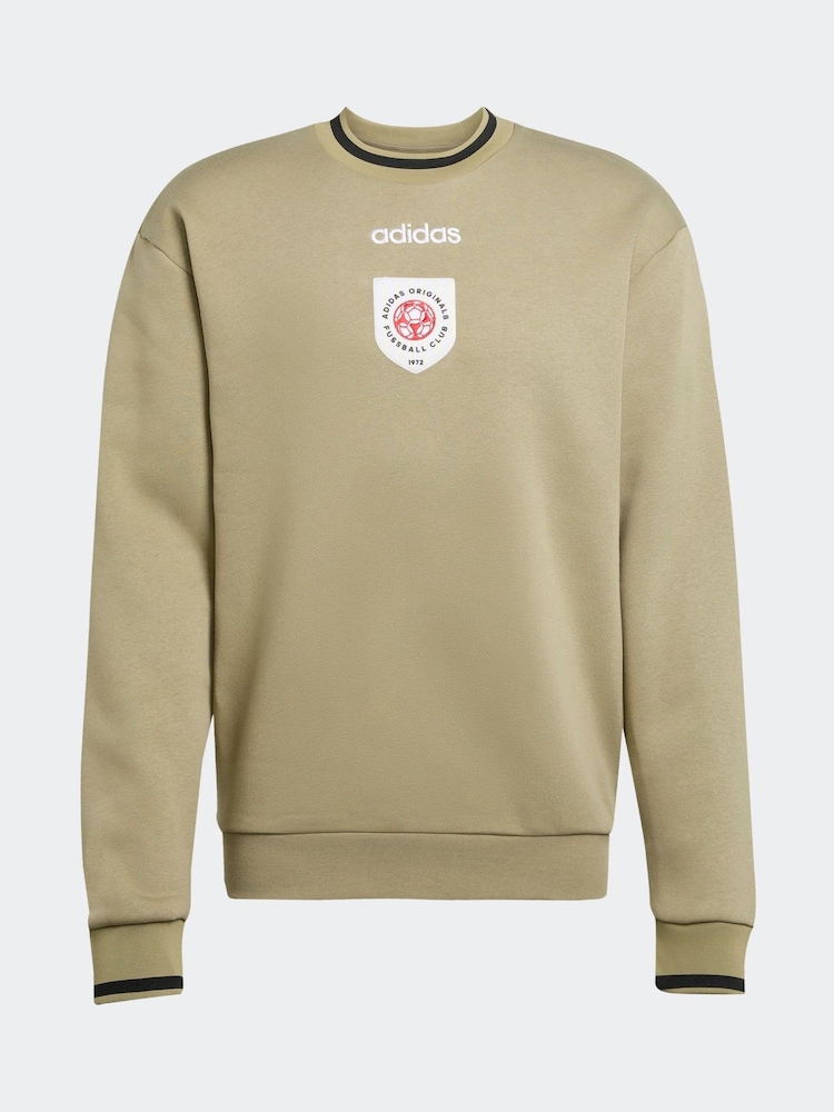 adidas Originals Green Badge Crewneck Sweatshirt - Image 1 of 1