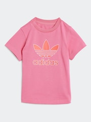 adidas Originals Pink Trefoil T-Shirt Infant Kids - Image 1 of 5