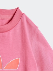 adidas Originals Pink Trefoil T-Shirt Infant Kids - Image 5 of 5