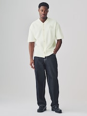 Ecru EDIT Baseball Style Button Through T-Shirt - Image 2 of 9