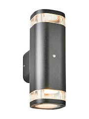 BHS Black Eos 2lt Up and Down Outdoor Wall Light with Photocell IP54 - Image 2 of 7