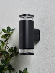 BHS Black Eos 2lt Up and Down Outdoor Wall Light with Photocell IP54 - Image 6 of 7