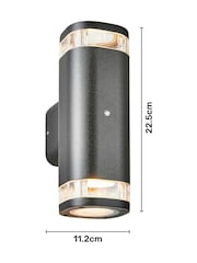 BHS Black Eos 2lt Up and Down Outdoor Wall Light with Photocell IP54 - Image 7 of 7