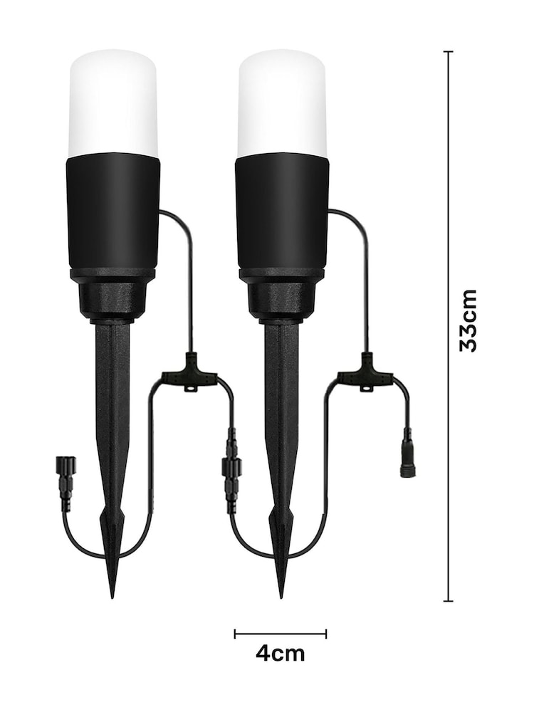 BHS Black Lapin 4 x 3w LED Path Finder Outdoor Light - Image 4 of 4