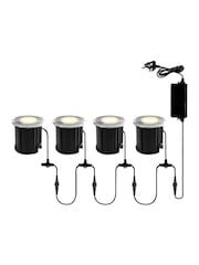 BHS Black Lapin 4 x 2w LED Recess Outdoor Deck Path Finder Light - Image 2 of 4