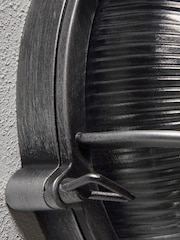 BHS Silver Gali Caged Round Wall Outdoor Bulkhead Light IP44 - Image 3 of 7