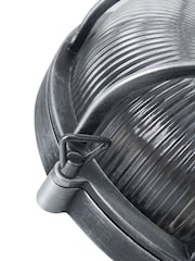 BHS Silver Gali Caged Round Wall Outdoor Bulkhead Light IP44 - Image 7 of 7