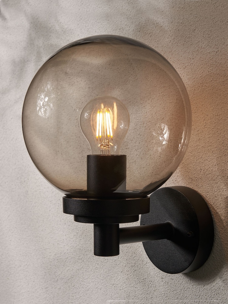 BHS Black Gaki Globe Outdoor Wall Light - Image 1 of 7