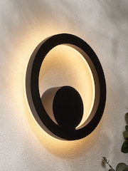 BHS Black Eclipse 12w LED Outdoor Wall Light - Image 1 of 7